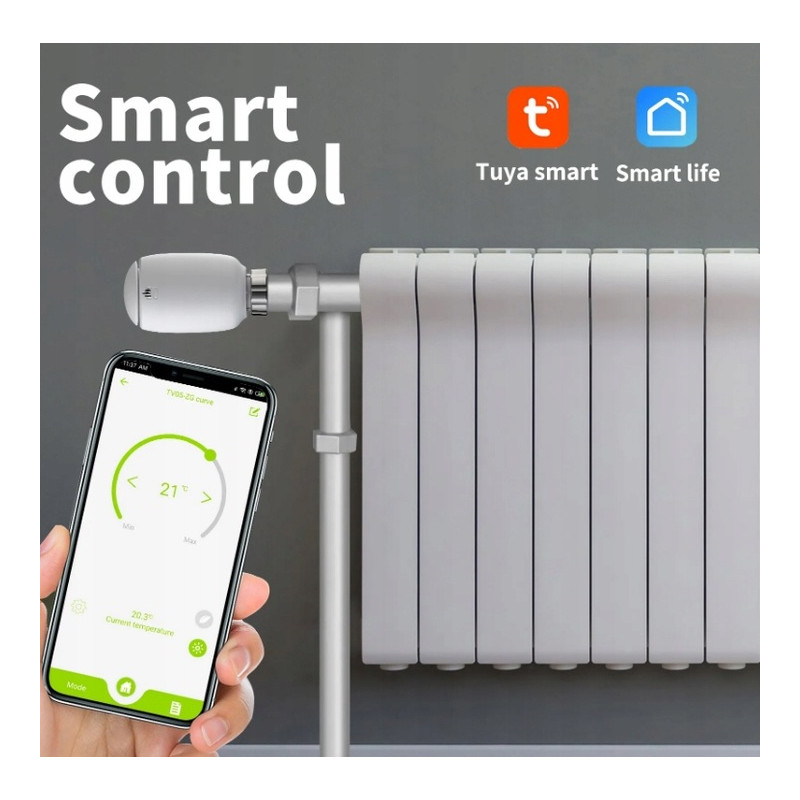 Głowica termostatyczna Wi-Fi Zigbee PHILUX