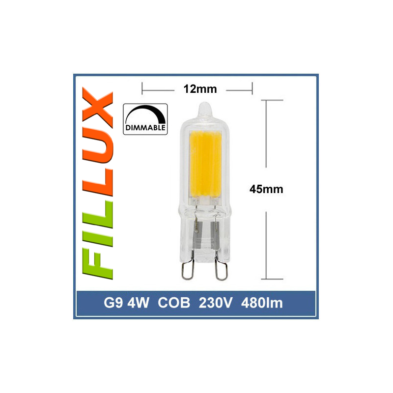 LED G9 230V 4W COB 480lm ściemnialna
