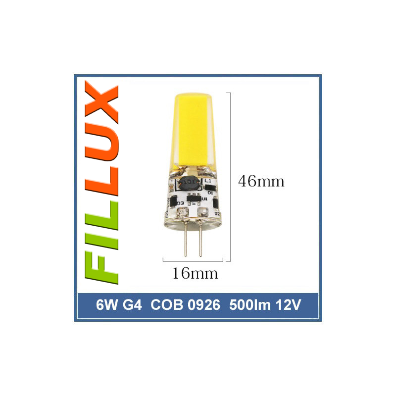 LED G4 12V AC/DC 6W COB 500lm